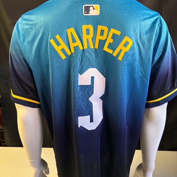 New mens large authentic Nike Philadelphia Phillies Bryce Harper baseball jersey - Picture 6 of 7